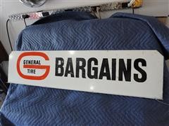 General Tires Bargains 2 Sided 11.5"X48" Sign 