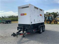 2013 Warren CAT 150K Portable Generator On T/A Trailer 