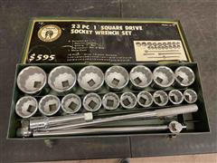 Omaha Industrial Tools S8-23 23 Pc. 1” Square Drive Socket Wrench Set 