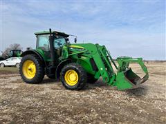 2007 John Deere 7730 MFWD Tractor W/Grapple Loader 