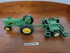 John Deere Toy Tractor & Disk 