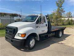 2004 Ford F650 S/A Flatbed Truck 