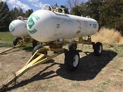 1000 Gallon Anhydrous Tank On Running Gear 