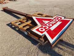 CONOCO Station Sign & Pole 