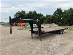 2002 Buck Dandy T/A Gooseneck Flatbed Trailer 