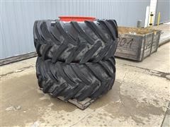 Michelin 750/65R26 Mega X Rib Tires & Rims 