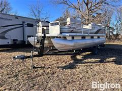 2002 Tracker Party Barge 21 Pontoon W/2002 Tracker Trailstar Trailer 