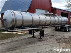 1984 Brenner Stainless Steel T/A Tanker Trailer 