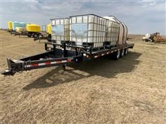 2007 PJTM Tri/A Flatbed Sprayer Trailer W/Motor And Pump 