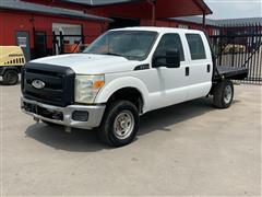 2012 Ford F250 Super Duty 4x4 Crew Cab Flatbed Pickup 