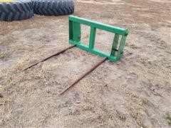 2 Prong Bale Spear Loader Attachment 