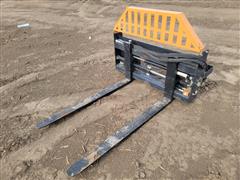 2023 Wolverine Hydraulic Pallet Forks Skid Steer Attachment 