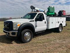 2012 Ford F550 XL Super Duty 4x4 Service Truck W/Auto Crane 