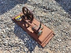 Antique Engine Components W/ Flywheel 