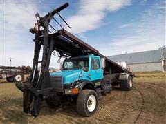 1998 International 4700 S/A Square Bale Stacker Truck 
