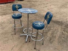 Ford Mustang Shop Table & Chairs 