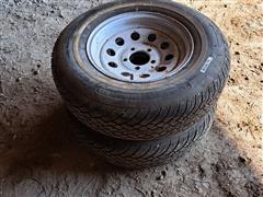 Seiberling I P205/75R14 M+S Tires And Rims 