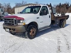 2002 Ford F450 Super Duty 2WD Dually Flatbed Truck 