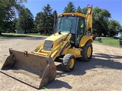 New Holland 555E 4x4 Loader Backhoe W/4-IN-1 Bucket & Extendahoe 