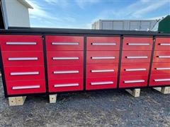 2022 20-Drawer Tool Chest Red Work Bench 
