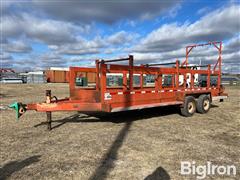 2000 Rice T/A 3-Reel Pole Rack Trailer 