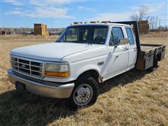 1992 Ford F350 2WD Extended Cab Flatbed Pickup 