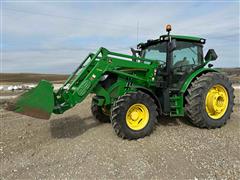 2012 John Deere 6125R MFWD Tractor W/H340 Loader 