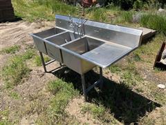 Stainless Steel 3 Compartment Sink 