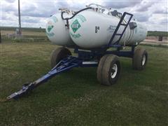 Duo Lift Dual 1000-Gallon NH3 Tanks W/Running Gear 