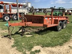 1998 Rice 12' T/A Reel Utility Trailer 