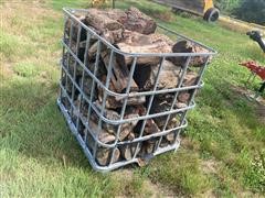 Tote Full Of Cut Firewood 