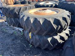 BF Goodrich Power Grip 30° 18.4-38 Bar Tires On 9-Bolt Wheels 
