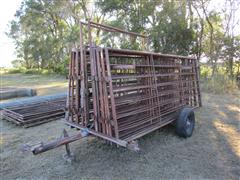 Stroberg Corral Fence Panels & Gates On 2 Wheel Carrier 