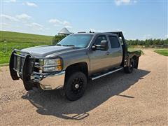 2009 Chevrolet Silverado 2500 HD 4x4 Crew Cab Flatbed Pickup 