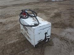 Metal Fuel Transfer Storage Tank W/Pump, Hose & Nozzle 