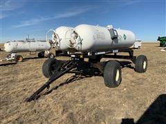 Semco 1,000 Gallon Dual Anhydrous Tanks On Running Gear 