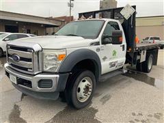 2014 Ford F550 XLT Super Duty S/A Flatbed Truck 