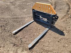 2023 Wolverine Hydraulic Pallet Forks Skid Steer Attachment 