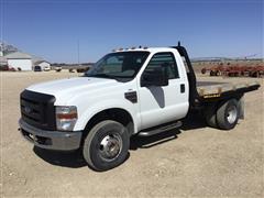 2008 Ford F350 XL Super Duty 4x4 Flatbed Dually Pickup 