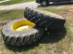 John Deere 18.4-38 Rear Tractor Tires & Duals 