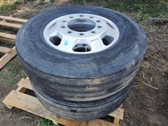 75R22.5 Tires & Aluminum Rims 