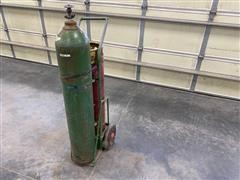 Oxy Acetylene Bottles On Cart 