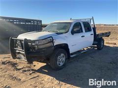 2011 Chevrolet 2500 HD 4x4 Crew Cab Flatbed Pickup 