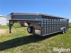 2022 Circle D 6824GNST T/A Gooseneck Livestock Trailer 