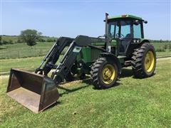 1983 John Deere 2950 MFWD Tractor W/Loader & Bucket 