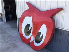 Red Owl Porcelain Sign 