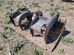 Grapple Bucket Skid Steer Attachment 