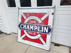 Vintage Champlin Oils Advertising Sign 