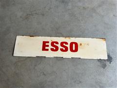 Esso Vintage Metal Gas Pump Sign 