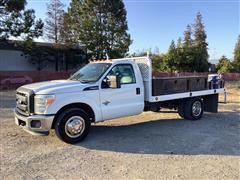 2015 Ford F350XLT Super Duty 2WD Flatbed Truck 
